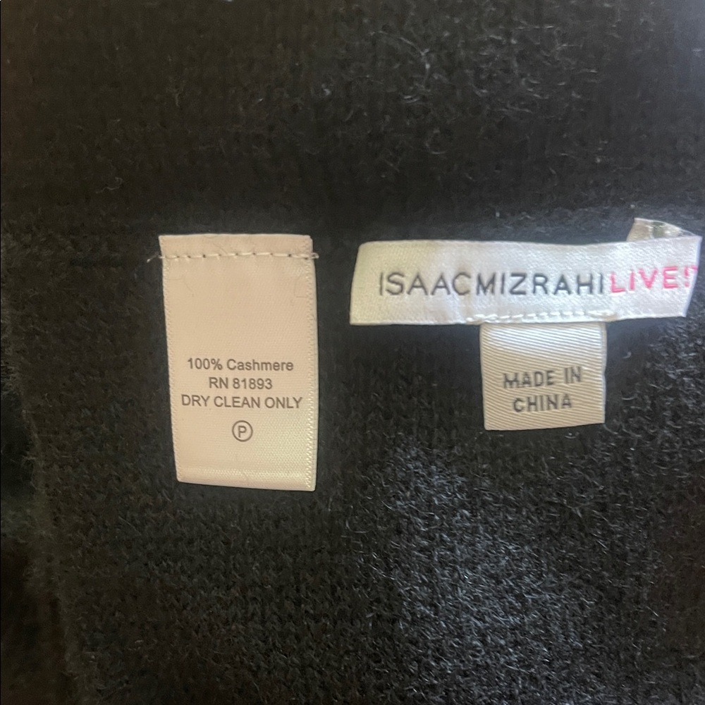 Isaac Mizrahi Live Black Cashmere Sweater